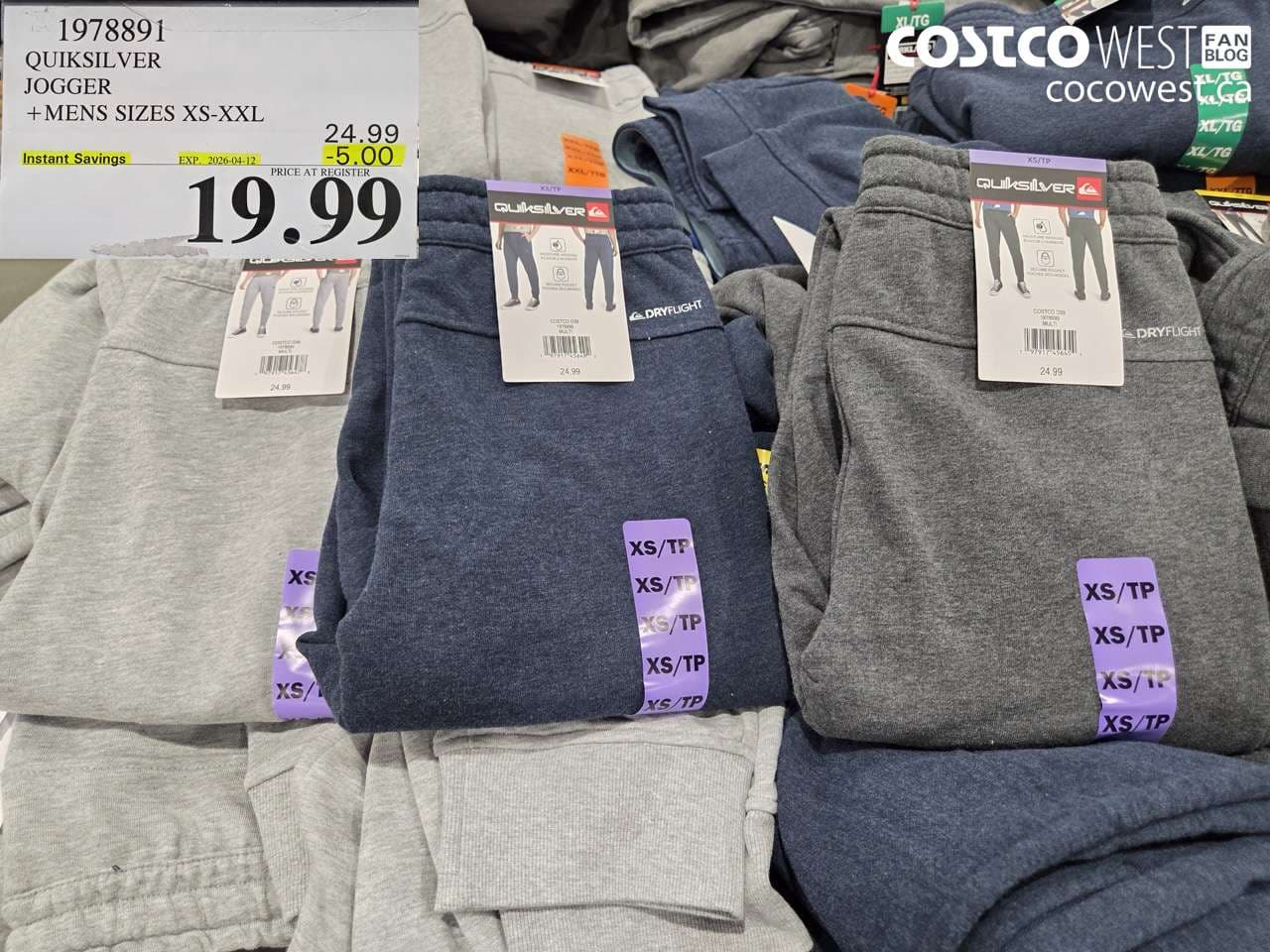 QUIKSILVER JOGGER MENS SIZES XS-XXL