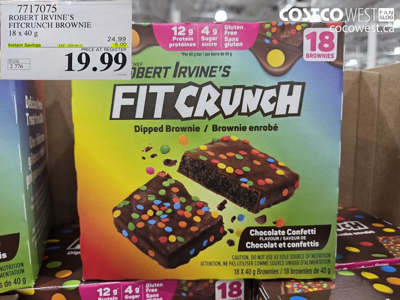 robert irvines fitcrunch brownie 18 x 40 g