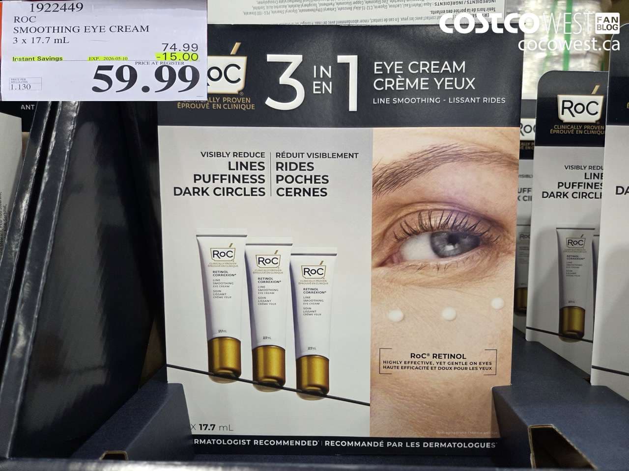 ROC SMOOTHING EYE CREAM 3 X 17.7 ML