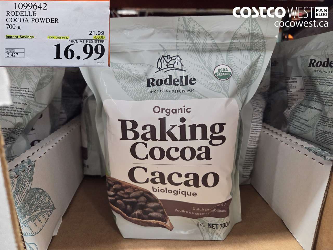 rodelle cocoa powder 700 g