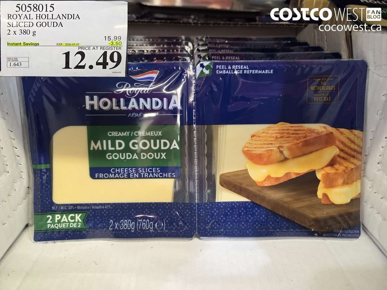 ROYAL HOLLANDIA SLICED GOUDA 2 X 380 G
