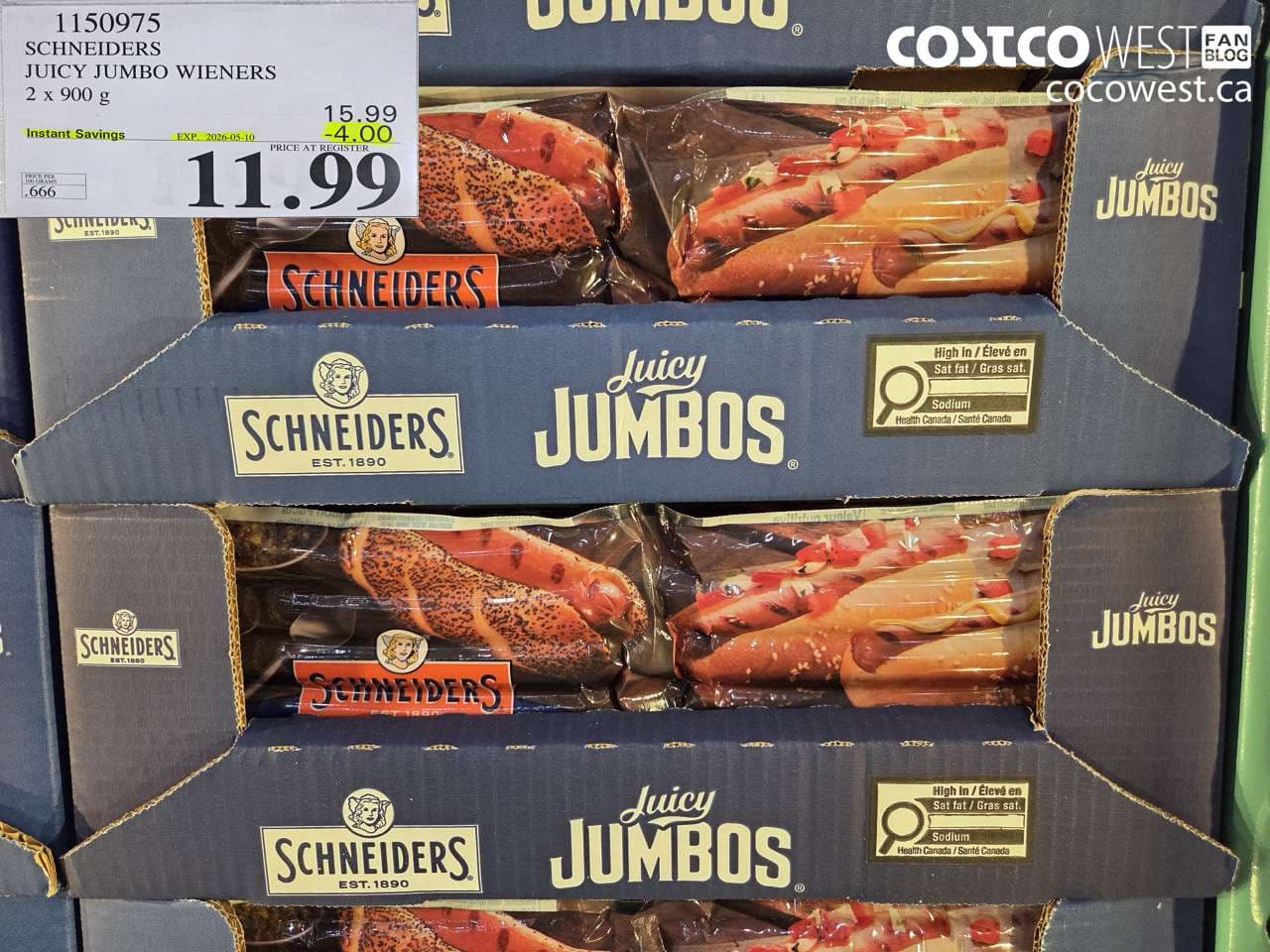 SCHNEIDERS JUICY JUMBO WIENERS 2 X 900 G