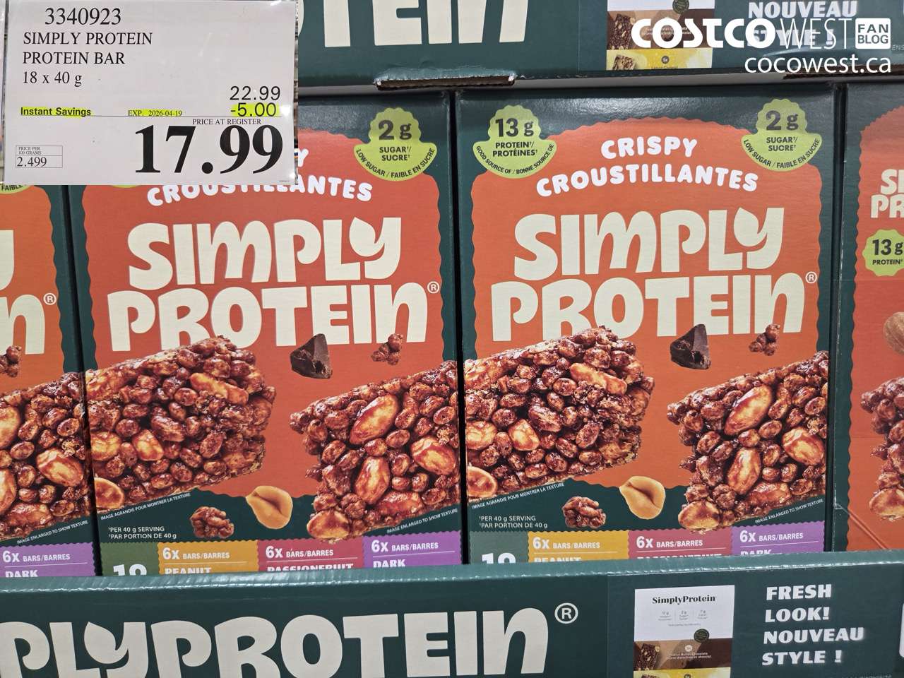 SIMPLY PROTEIN PROTEIN BAR 18 X 40 G