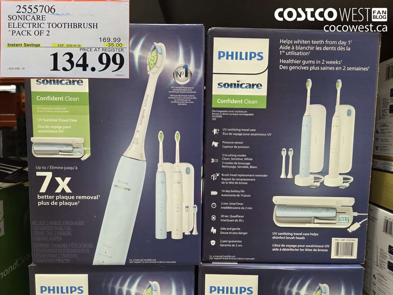 SONICARE ELECTRIC TOOTHBRUSH PACK OF 2
