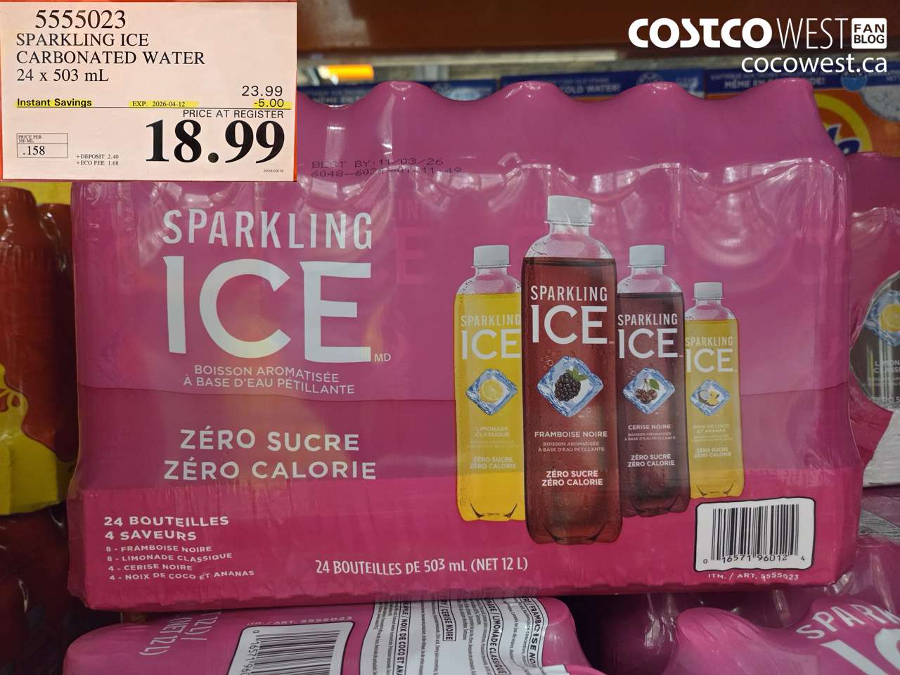 sparkling ice carbonated water 24 x 503 ml