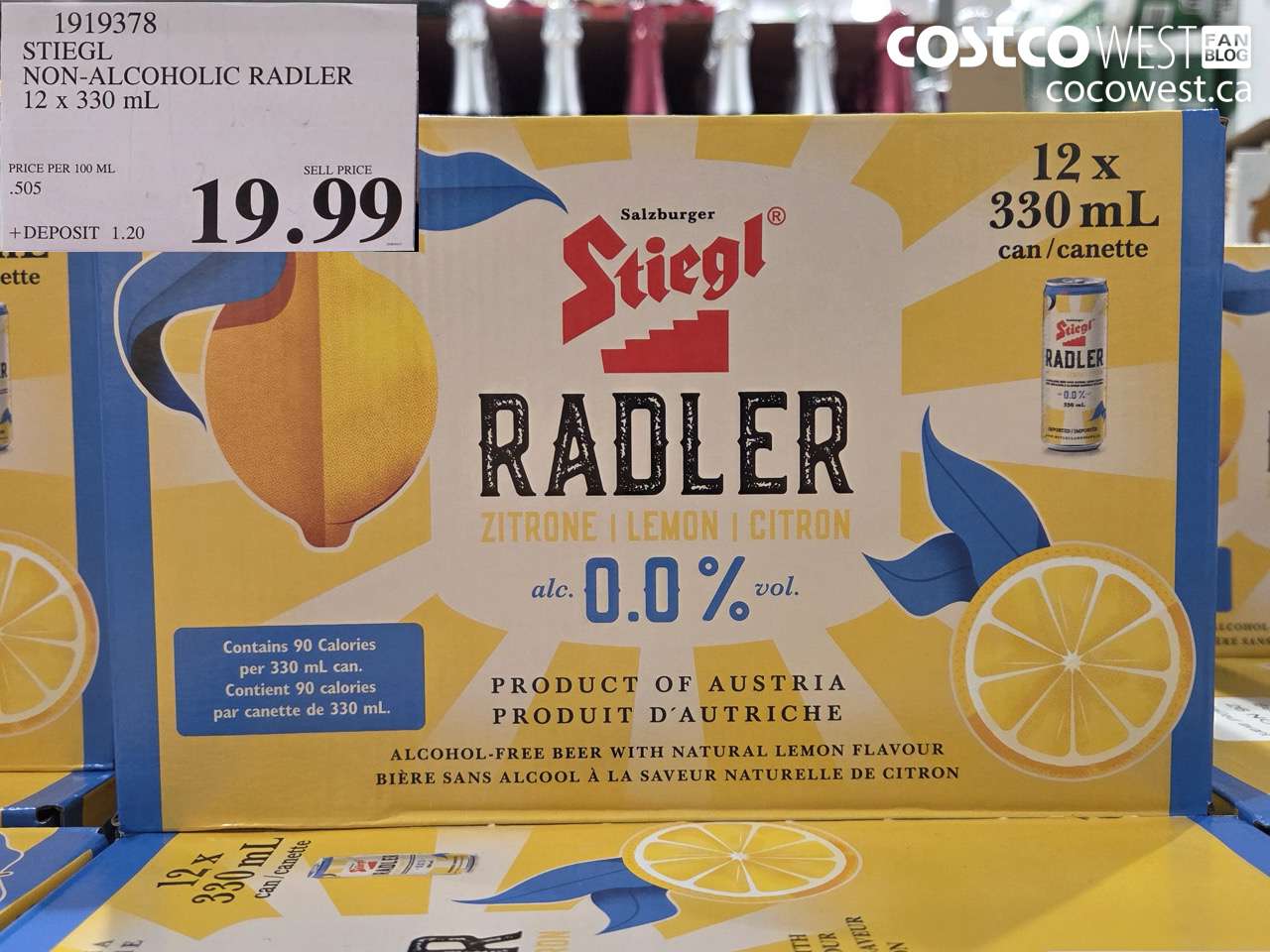 STIEGL NON-ALCOHOLIC RADLER 12 X 330 ML