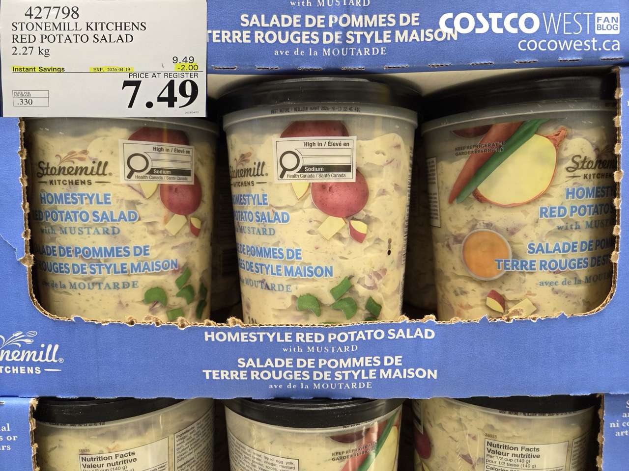 STONEMILL KITCHENS RED POTATO SALAD 2.27 KG