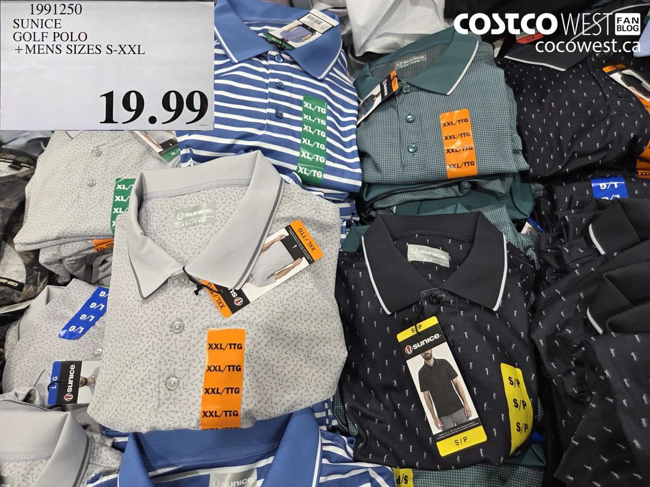SUNICE GOLF POLO + MENS SIZES S-XXL