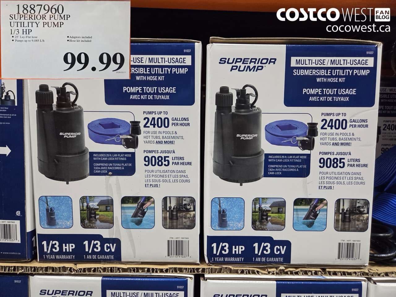 SUPERIOR PUMP UTILITY PUMP 1/3 HP