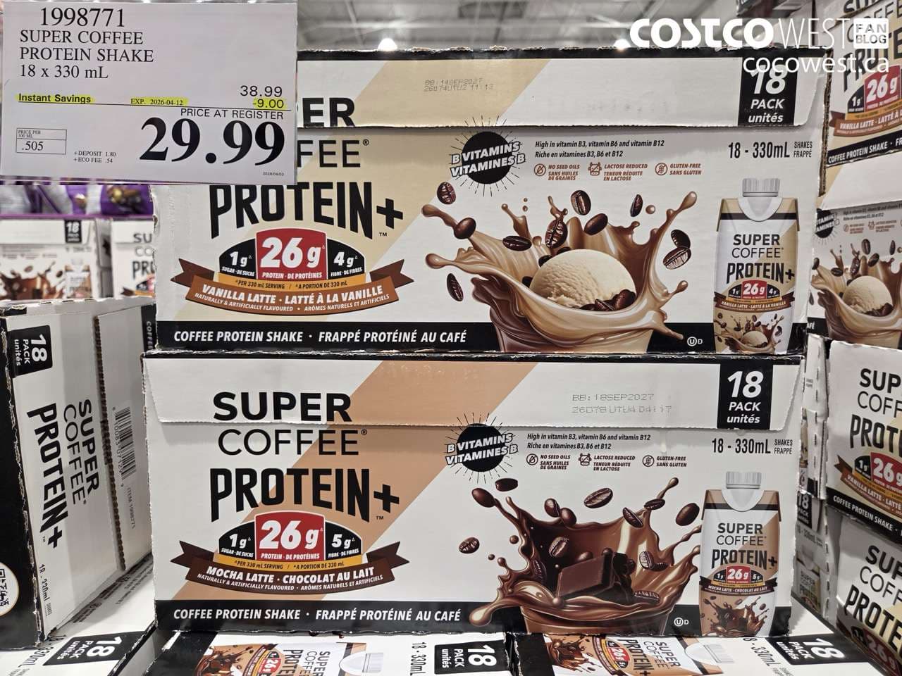 super coffee protein shake 18 x 330 ml