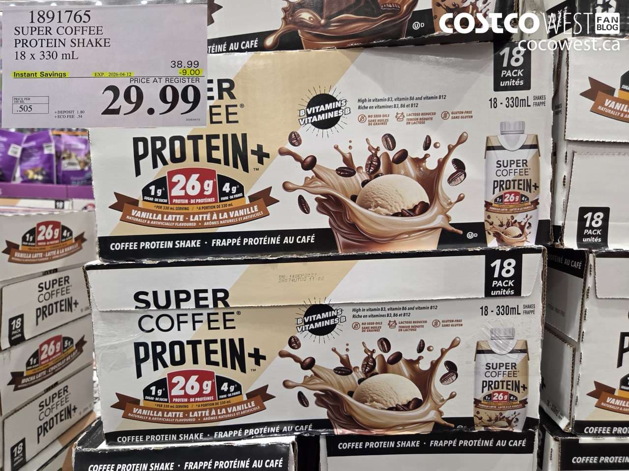 super coffee protein shake 18 x 330 ml