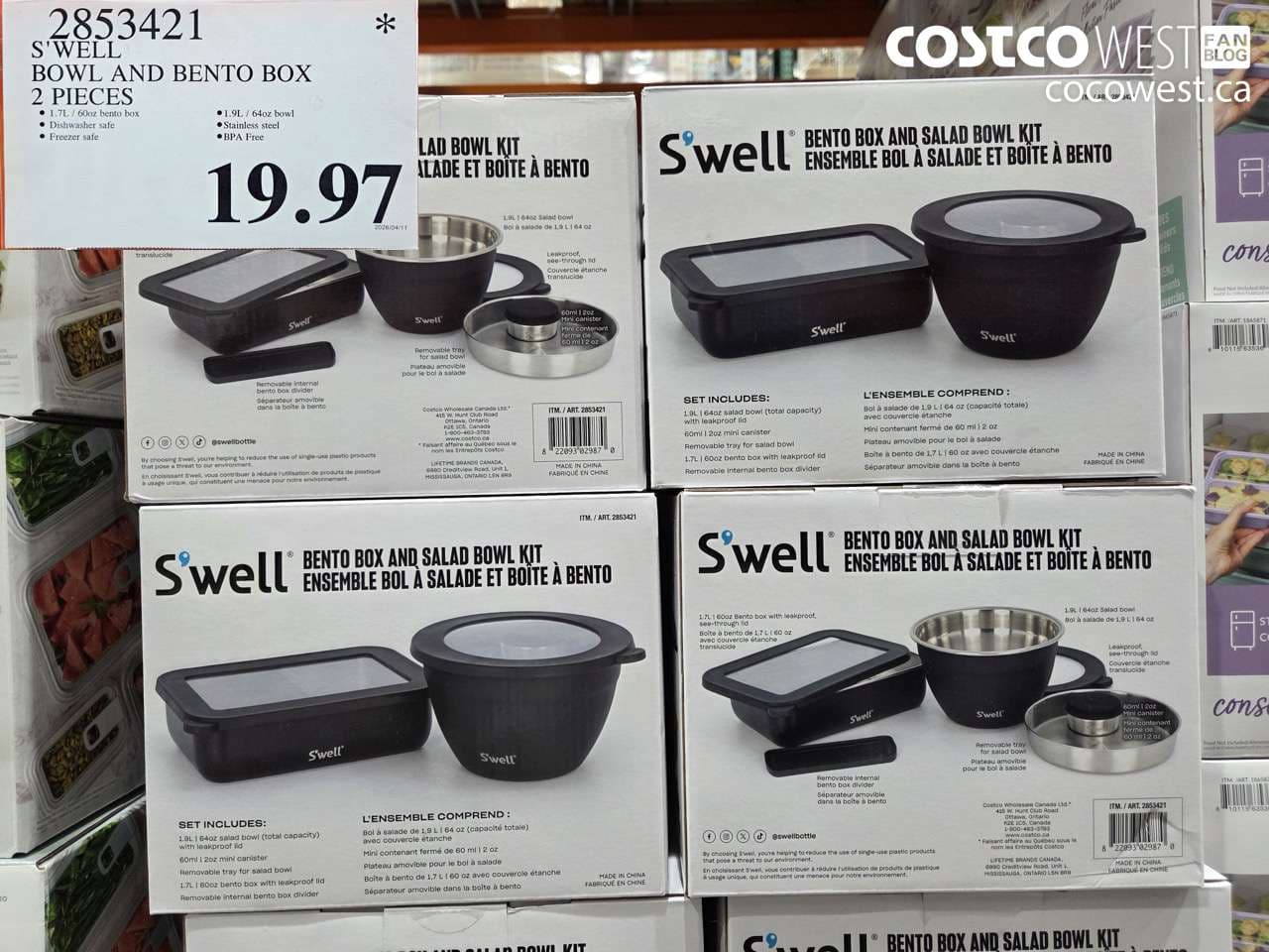 swell bowl and bento box 2 pieces