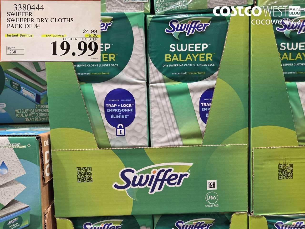 SWIFFER SWEEPER DRY CLOTHS PACK OF 84