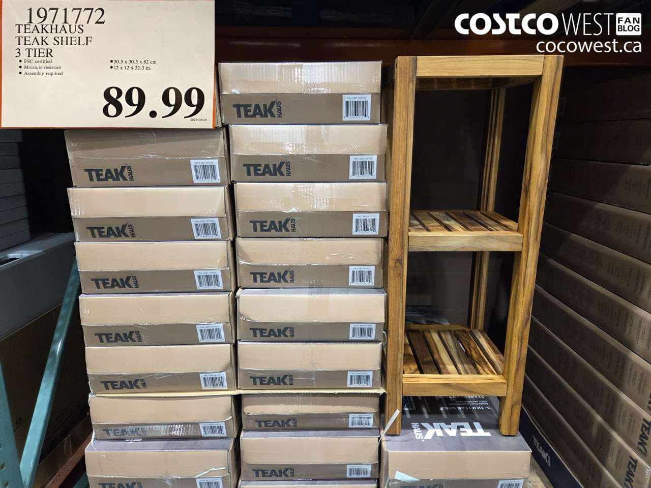 TEAKHAUS TEAK SHELF 3 TIER
