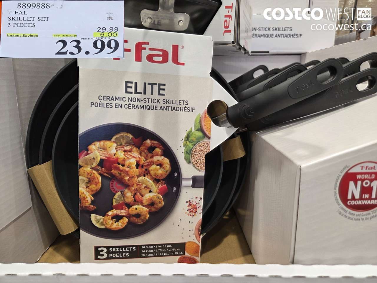 T-FAL SKILLET SET 3 PIECES