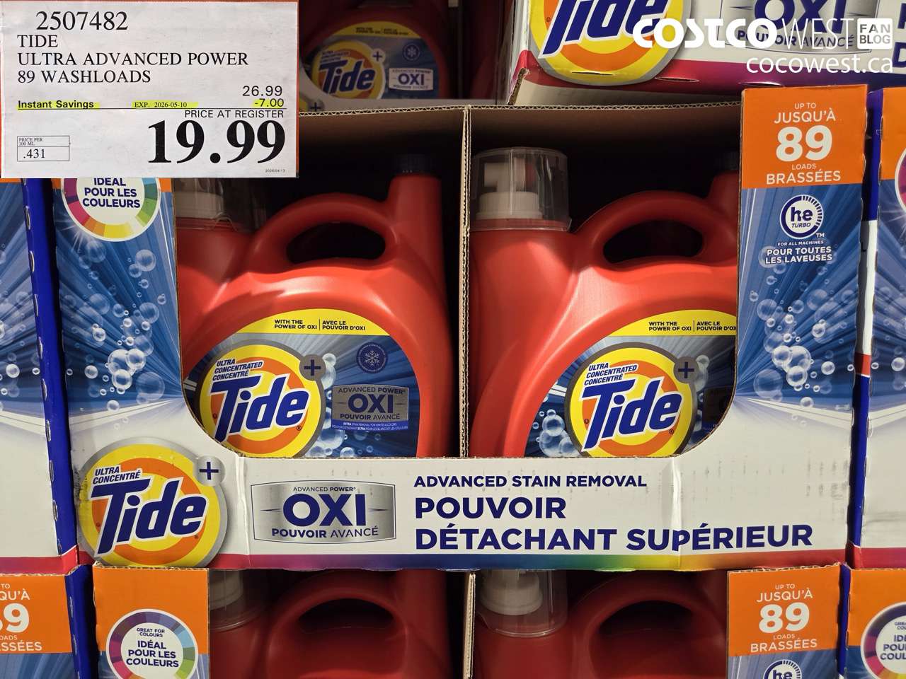 TIDE ULTRA ADVANCED POWER 89 WASHLOADS