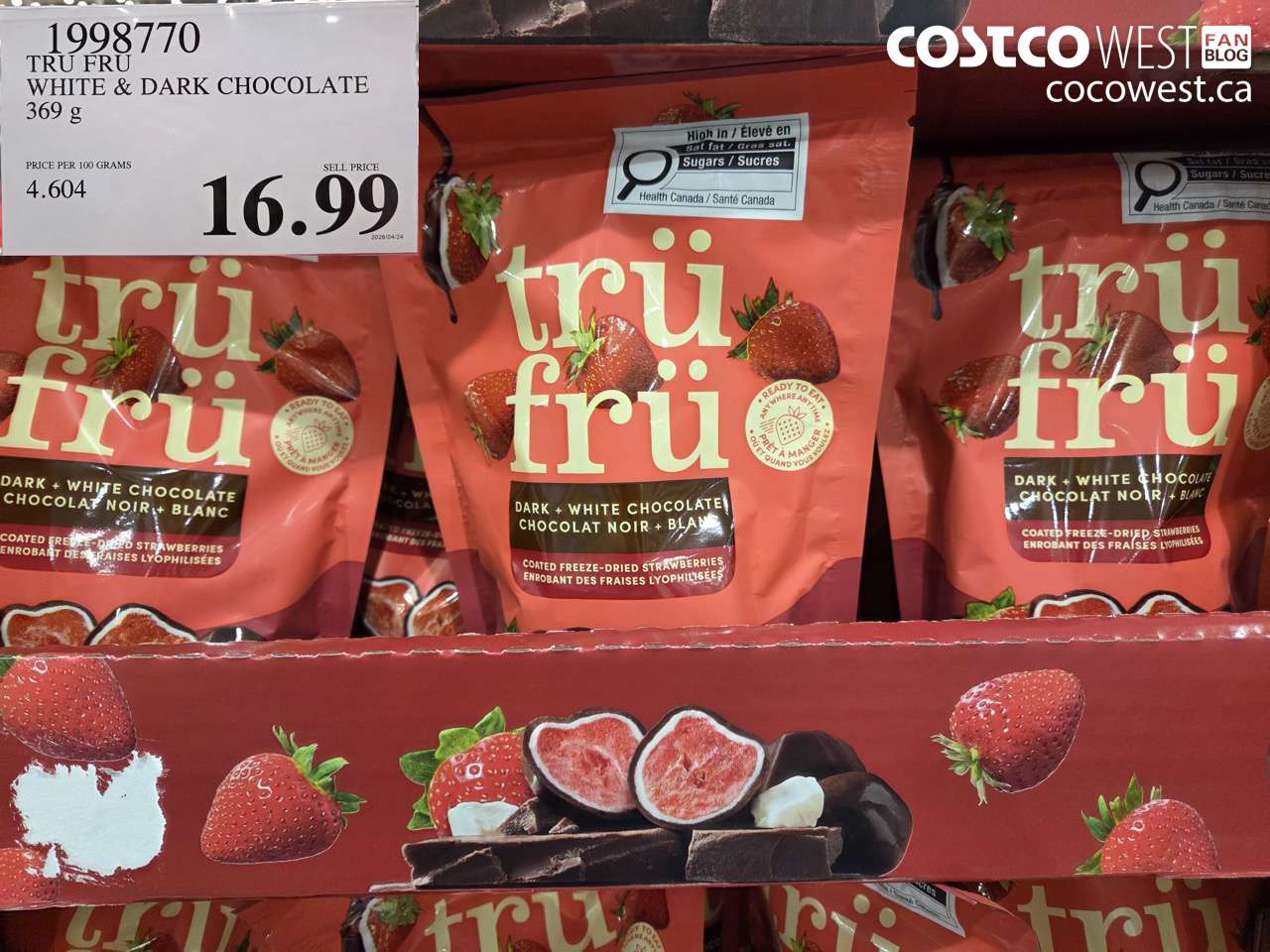 TRU FRU WHITE & DARK CHOCOLATE 369G