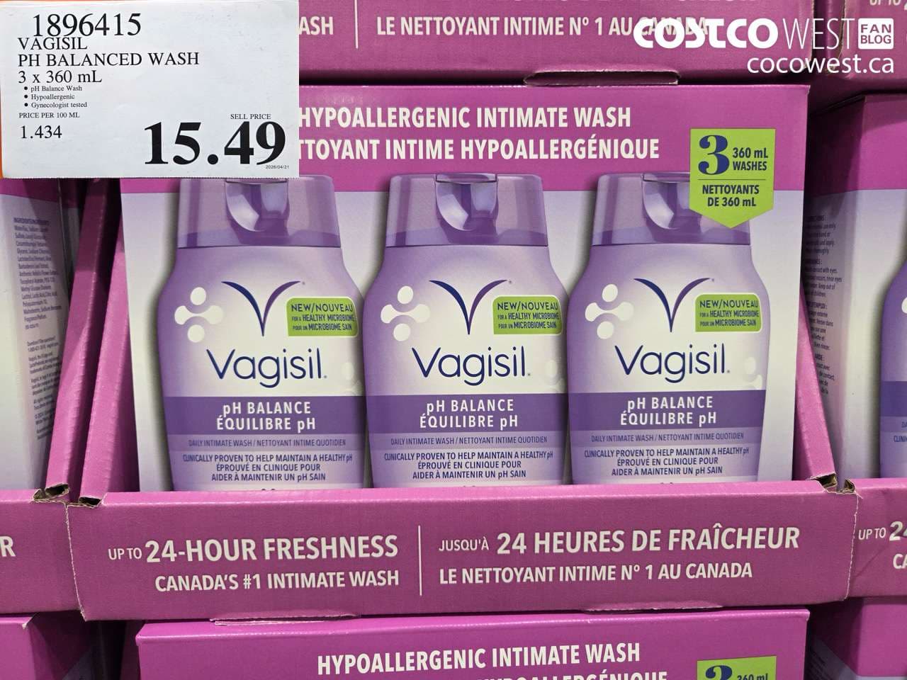VAGISIL PH BALANCED WASH 3 X 360 ML