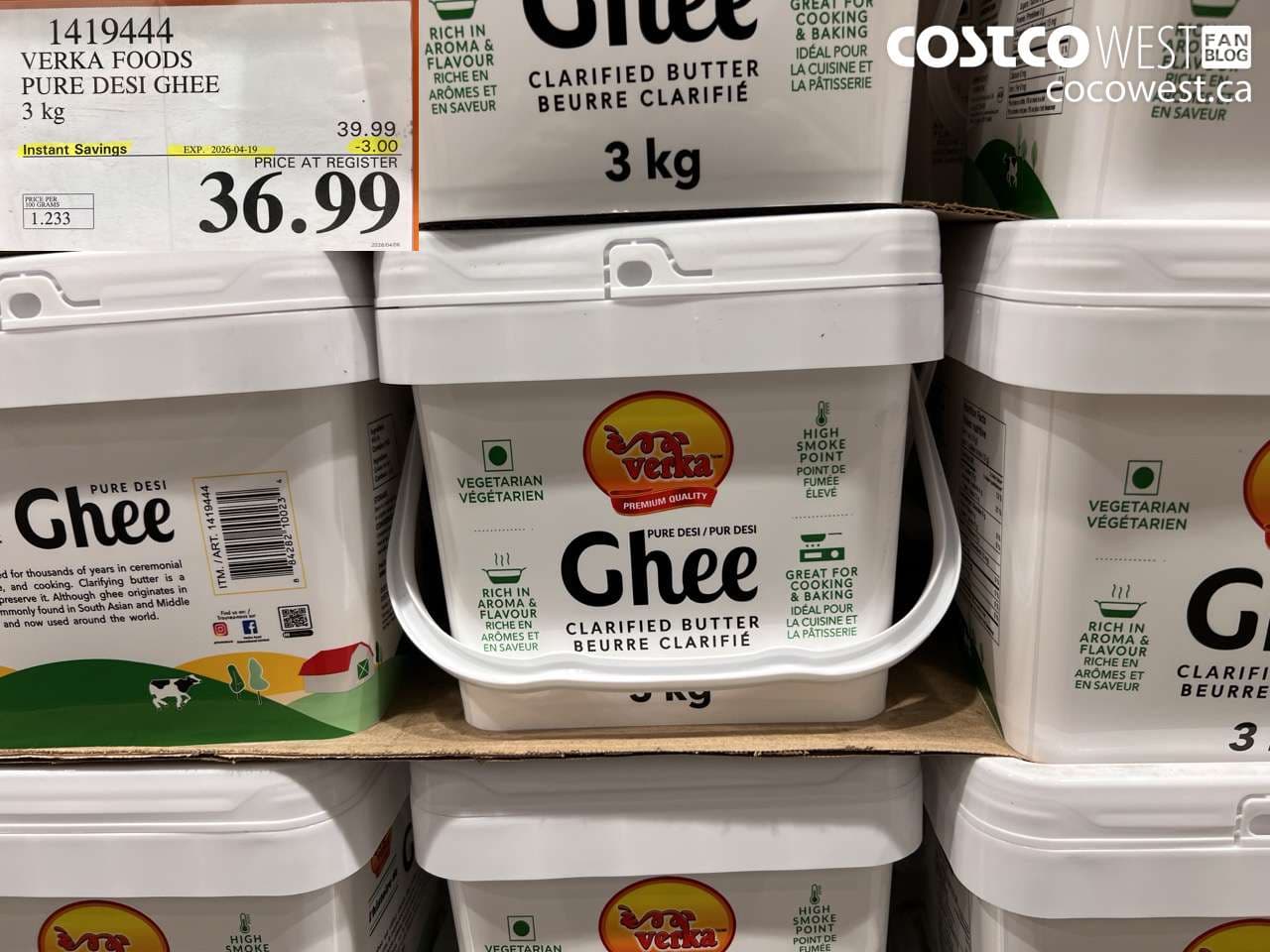 VERKA FOODS PURE DESI GHEE 3 KG