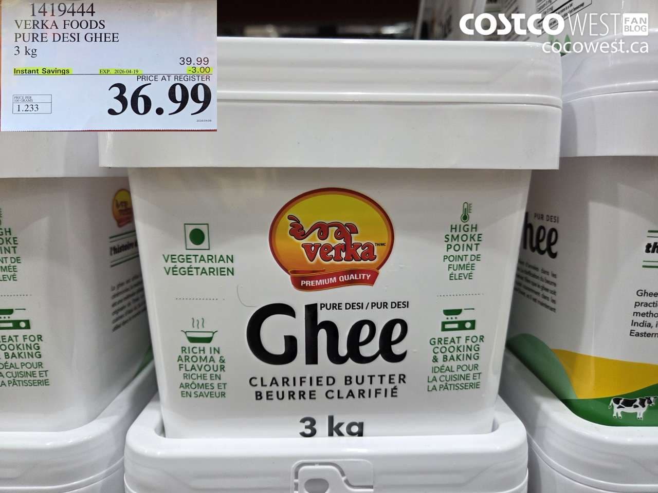 VERKA FOODS PURE DESI GHEE 3 KG