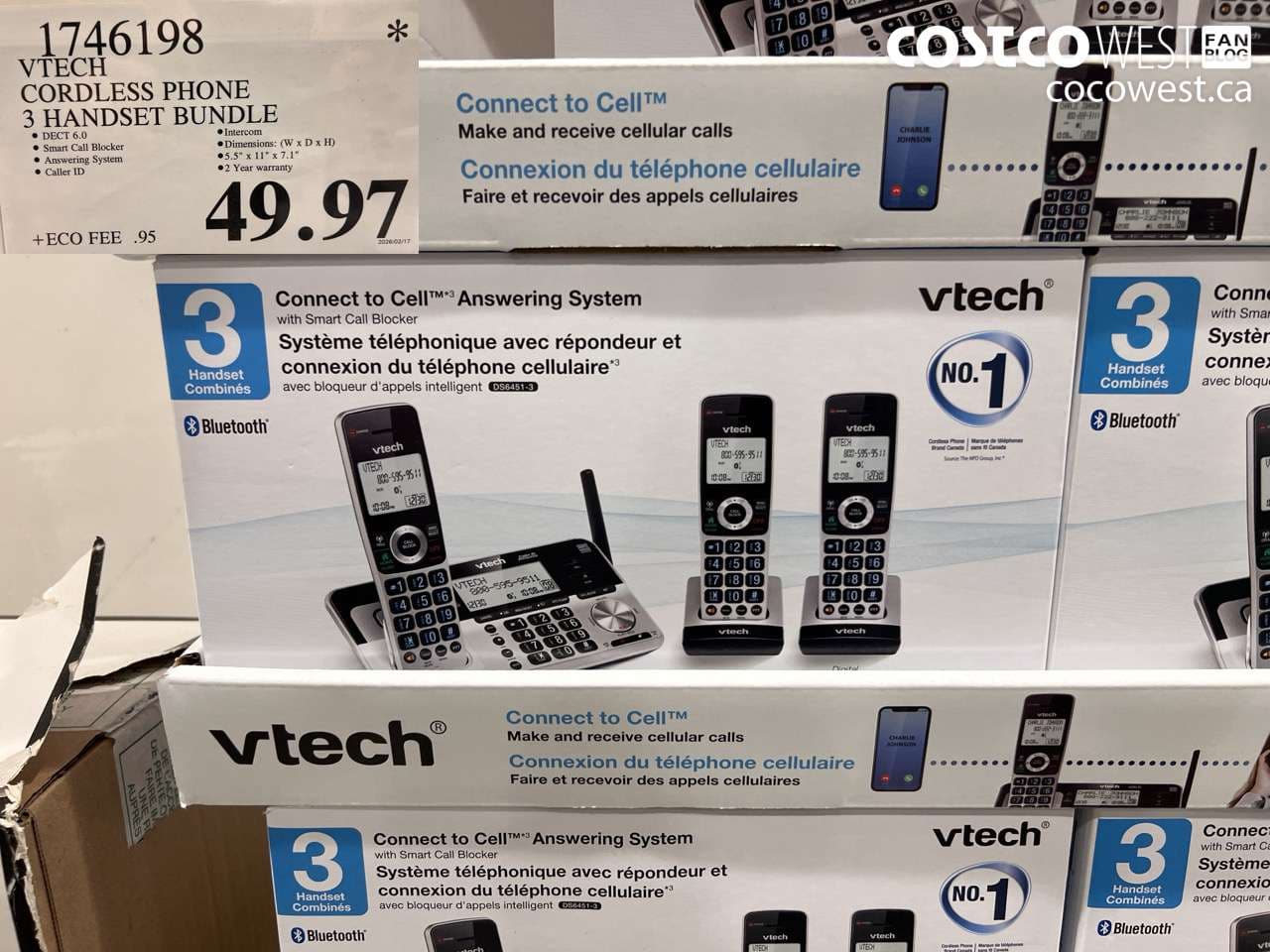 vtech cordless phone 3 handset bundle