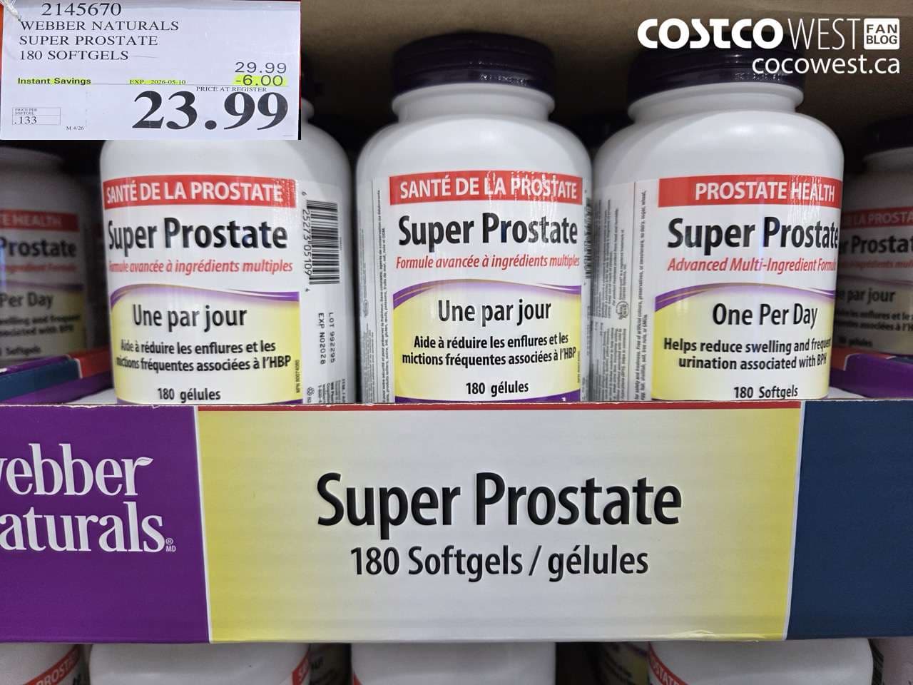 WEBBER NATURALS SUPER PROSTATE 180 SOFTGELS