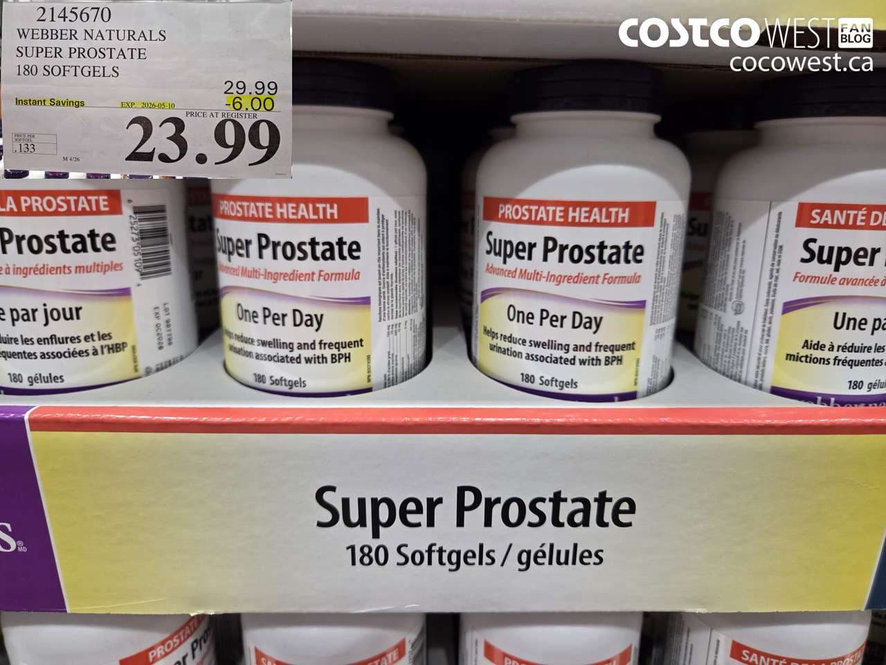 WEBBER NATURALS SUPER PROSTATE 180 SOFTGELS