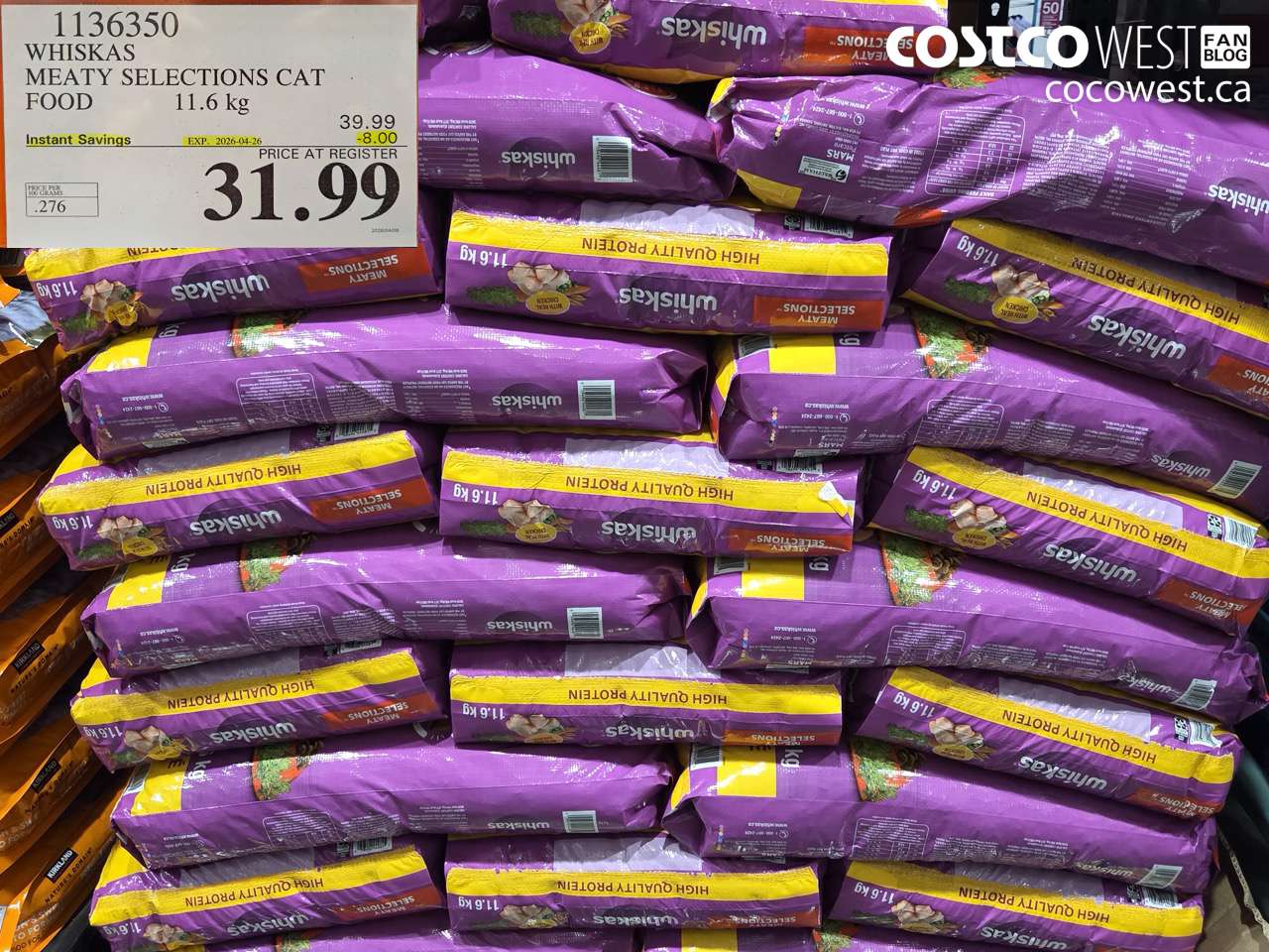 whiskas meaty selections cat food 116 kg