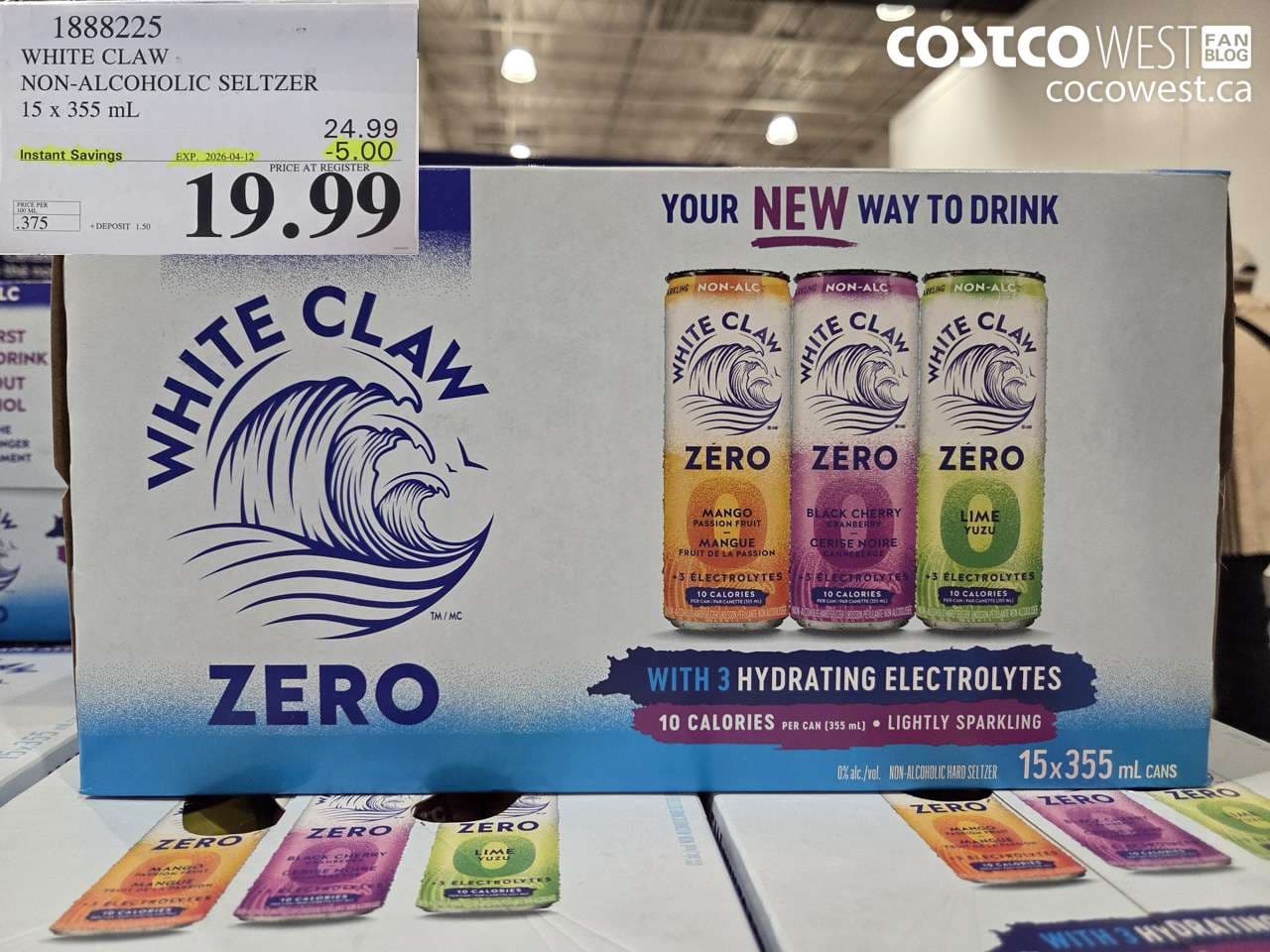white claw nonalcoholic seltzer 15 x 355 ml