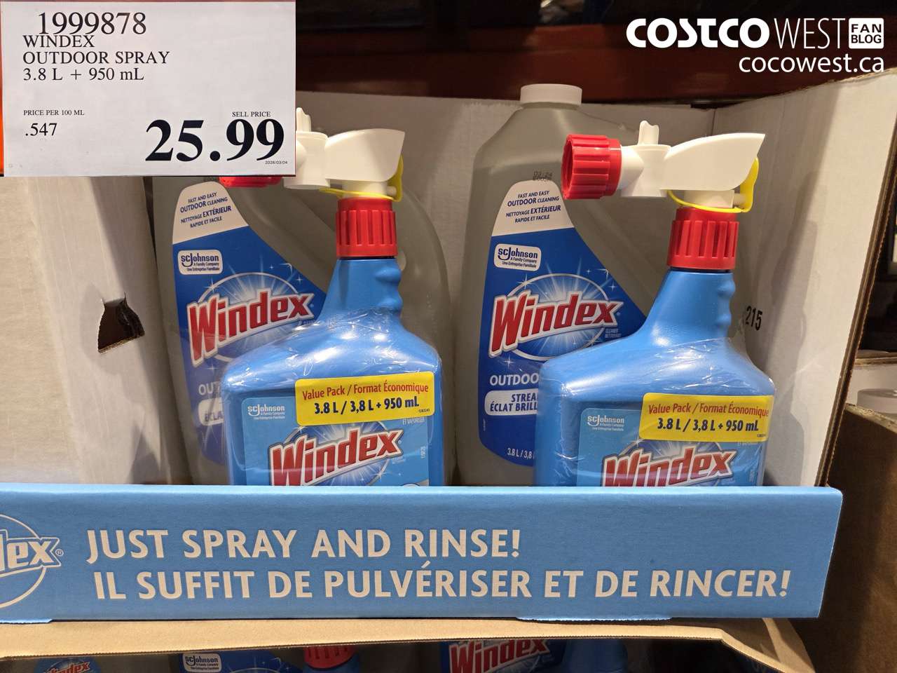 windex outdoor spray 38 l  950 ml