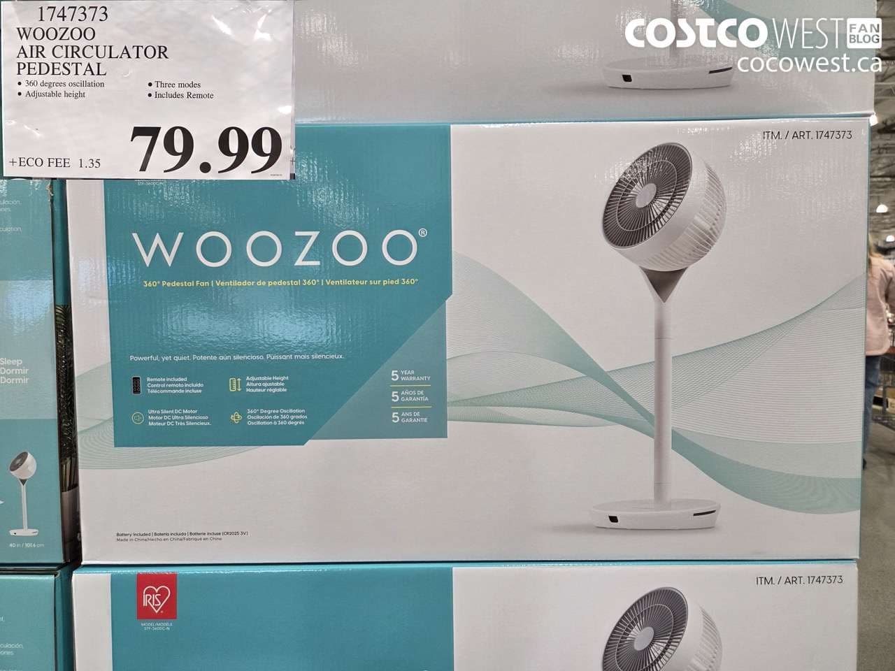 woozoo air circulator pedestal