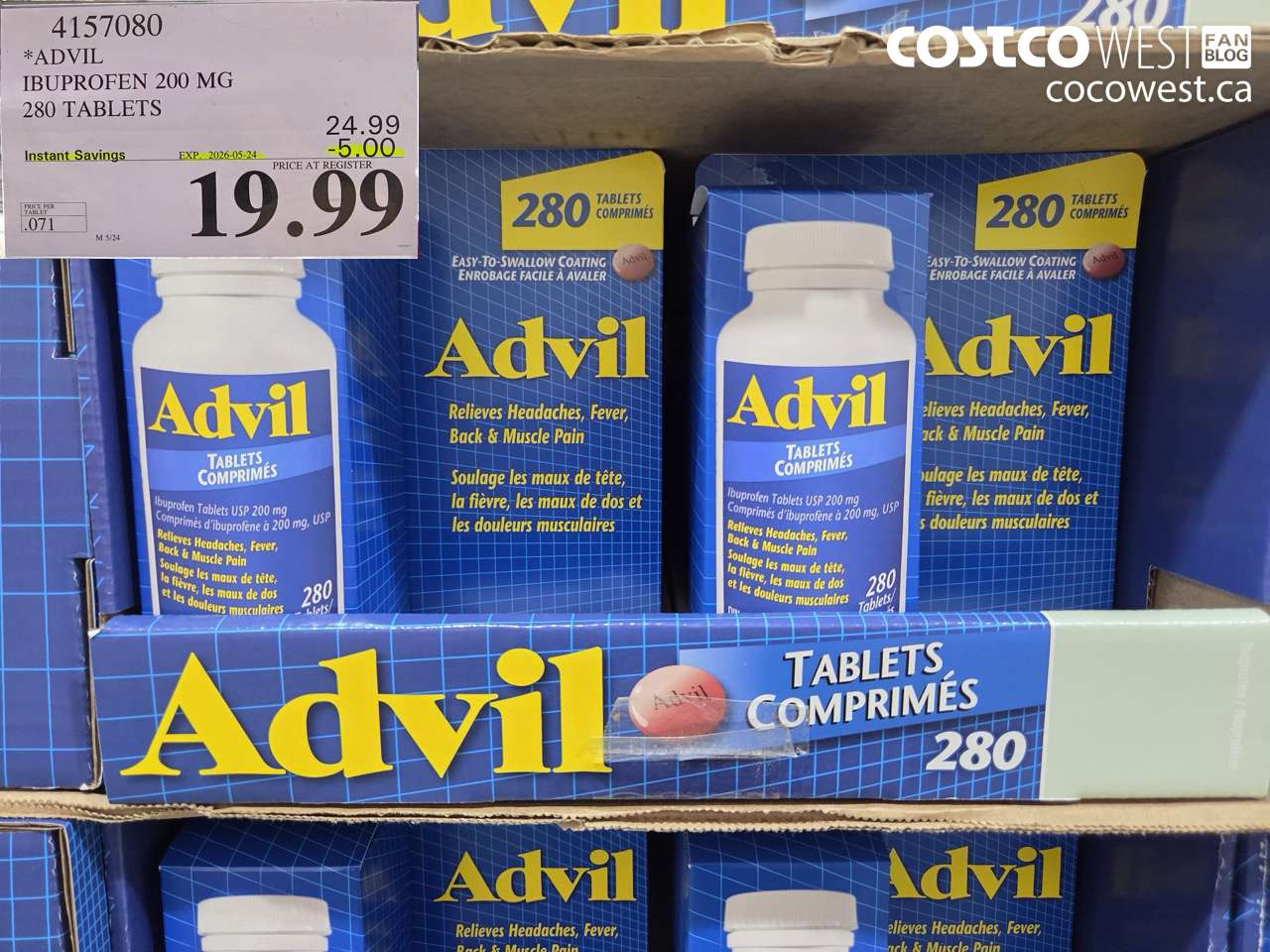 ADVIL IBUPROFEN 200 MG 280 TABLETS