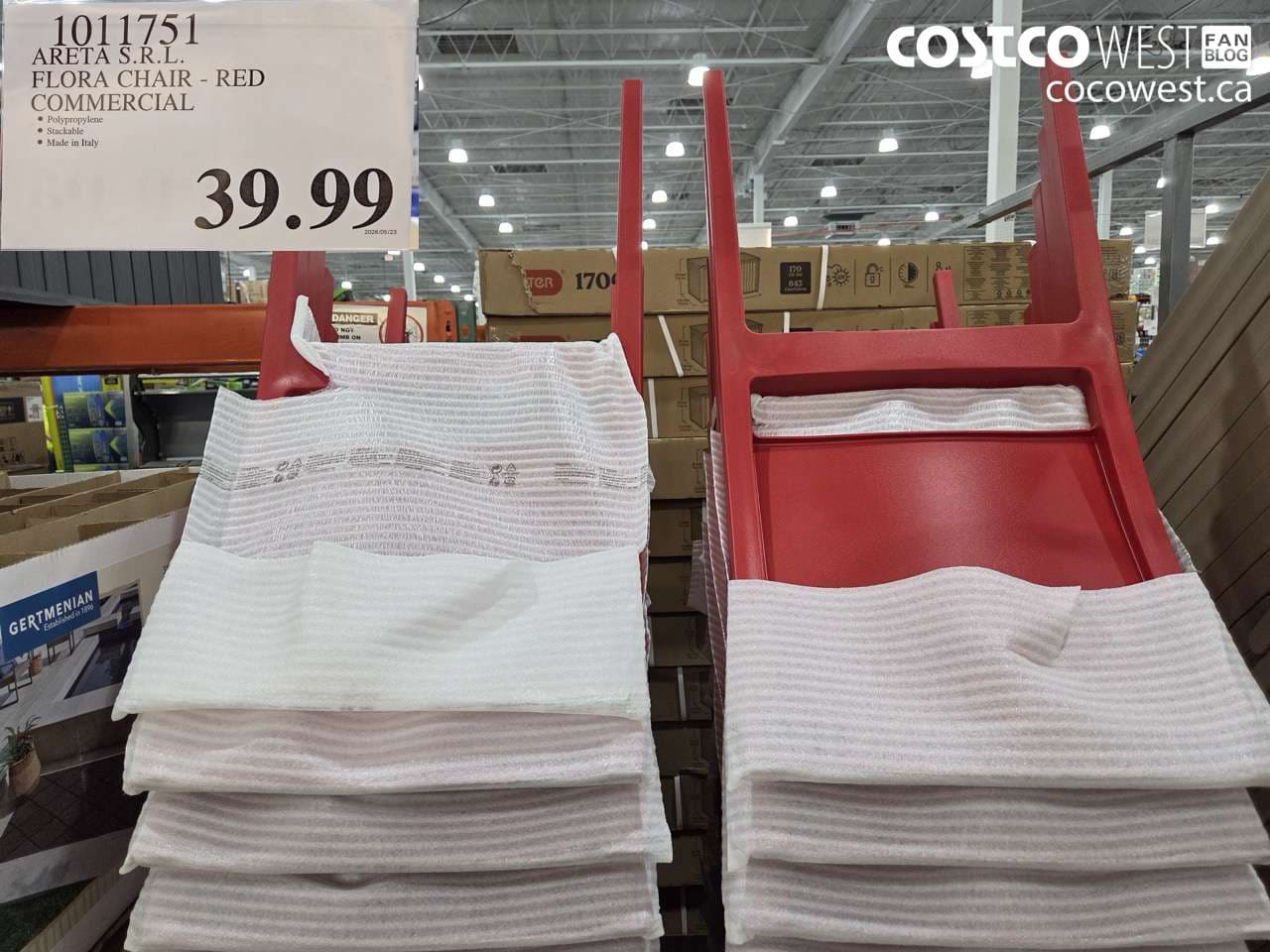 ARETA S.R.L. FLORA CHAIR - RED COMMERCIAL