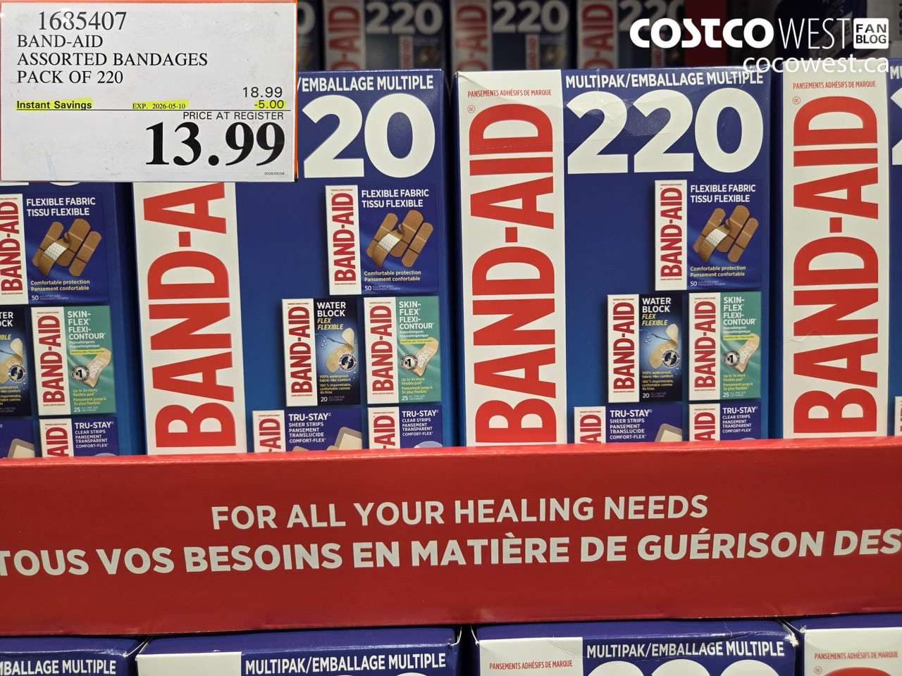BAND-AID ASSORTED BANDAGES PACK OF 220