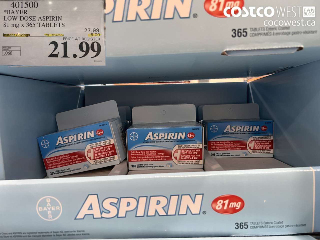 bayer low dose aspirin 81 mg x 365 tablets