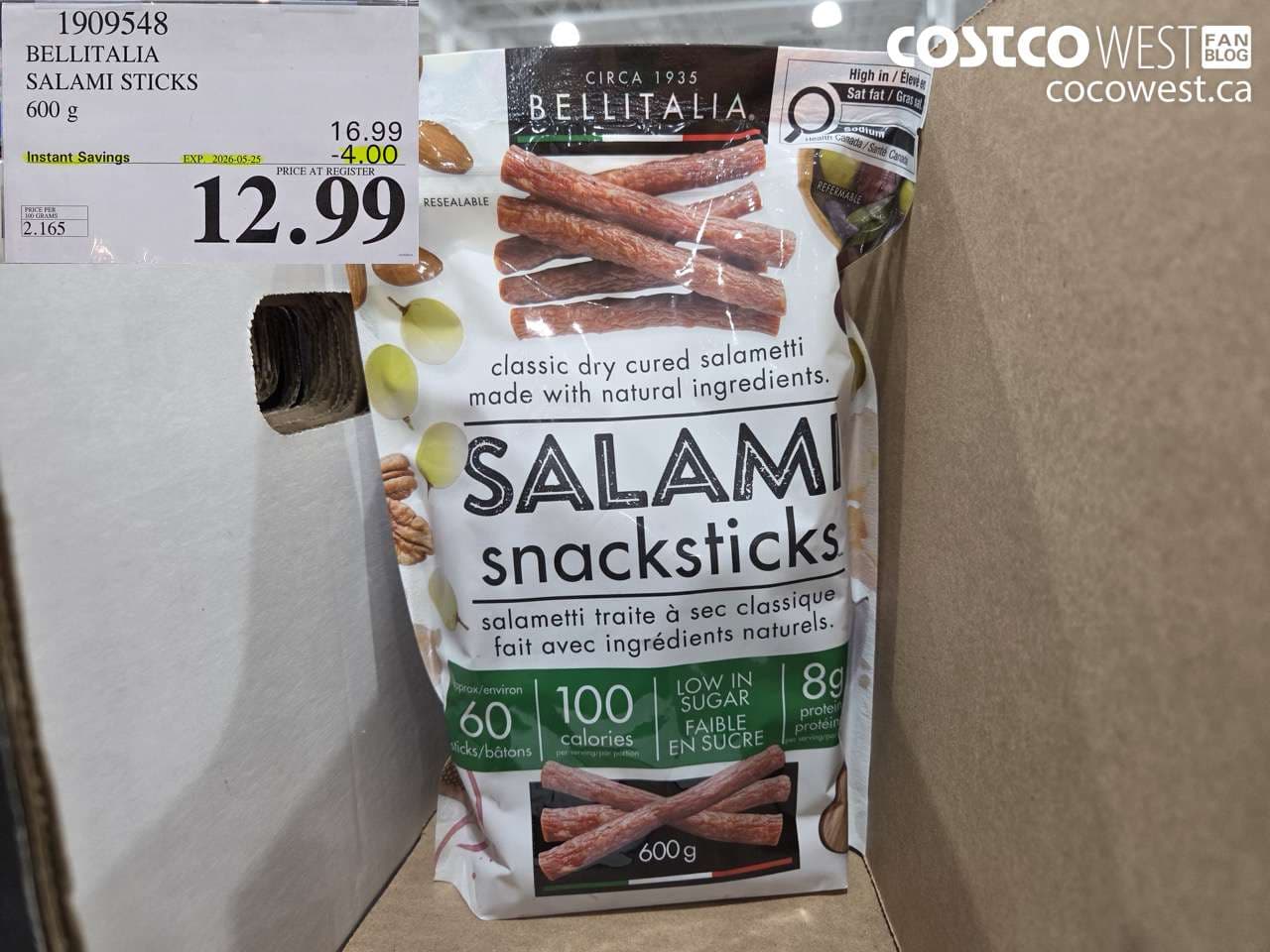 bellitalia salami sticks 600 g