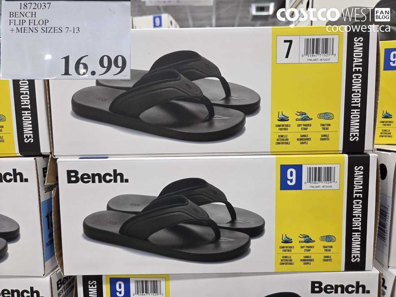 BENCH FLIP FLOP + MENS SIZES 7-13