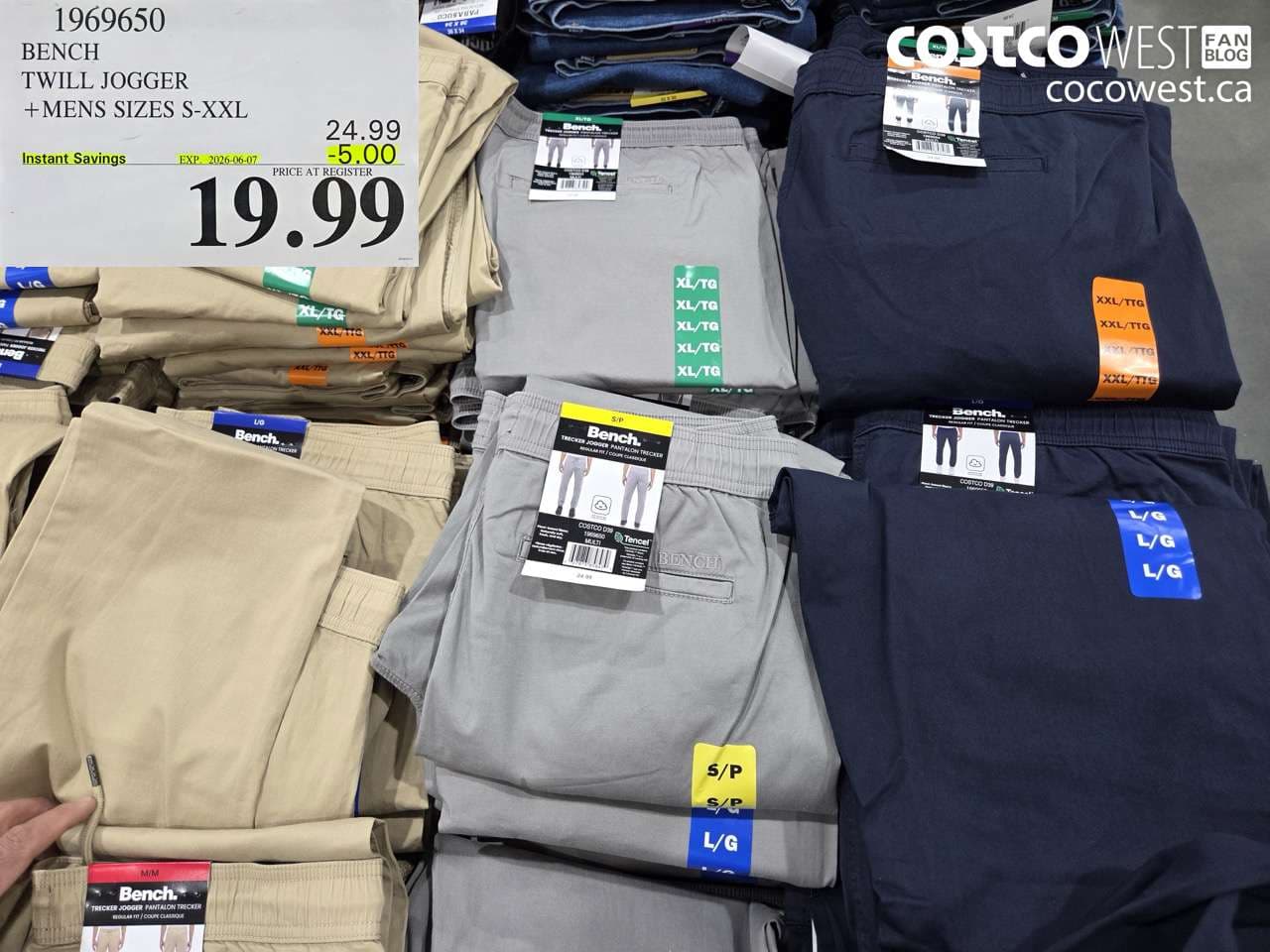 BENCH TWILL JOGGER + MENS SIZES S-XXL