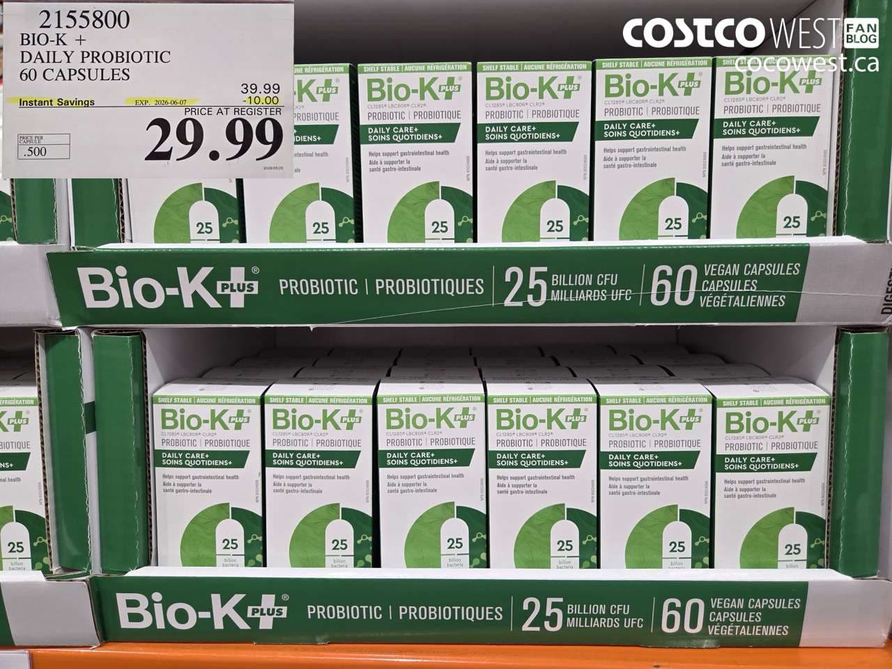 biok  daily probiotic 60 capsules