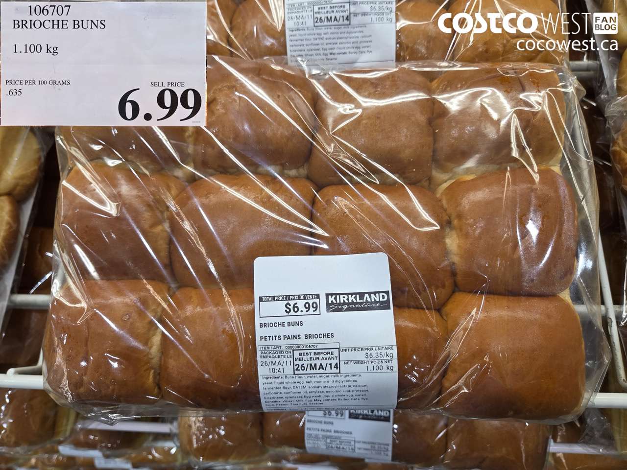BRIOCHE BUNS 1.100 KG