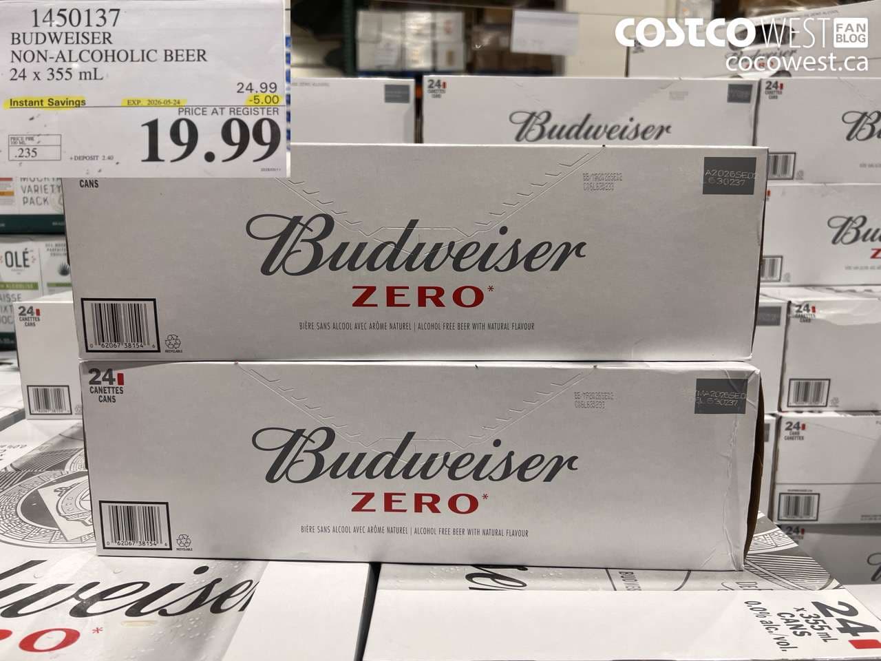 budweiser nonalcoholic beer 24 x 355 ml