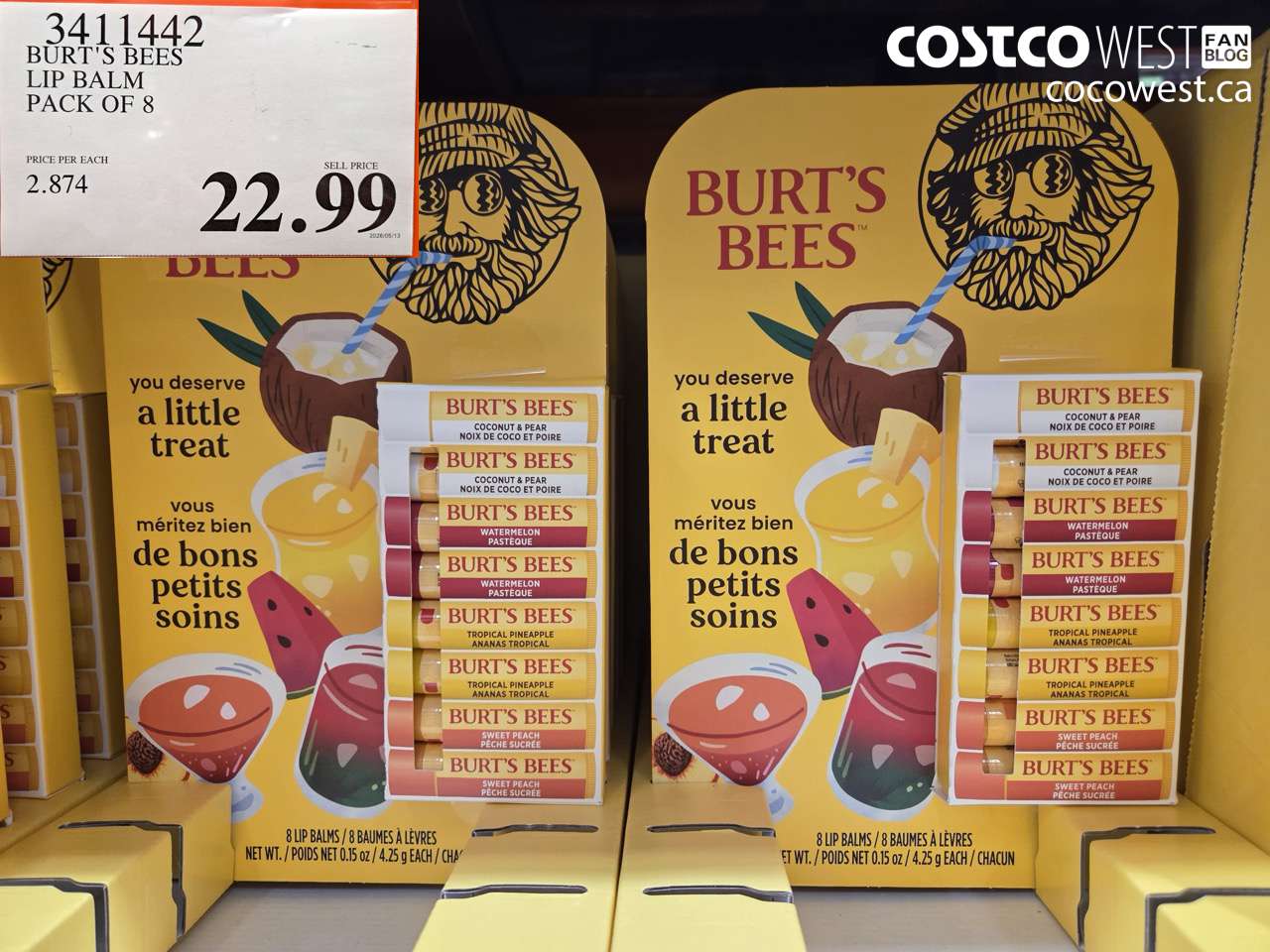 BURT’S BEES LIP BALM PACK OF 8