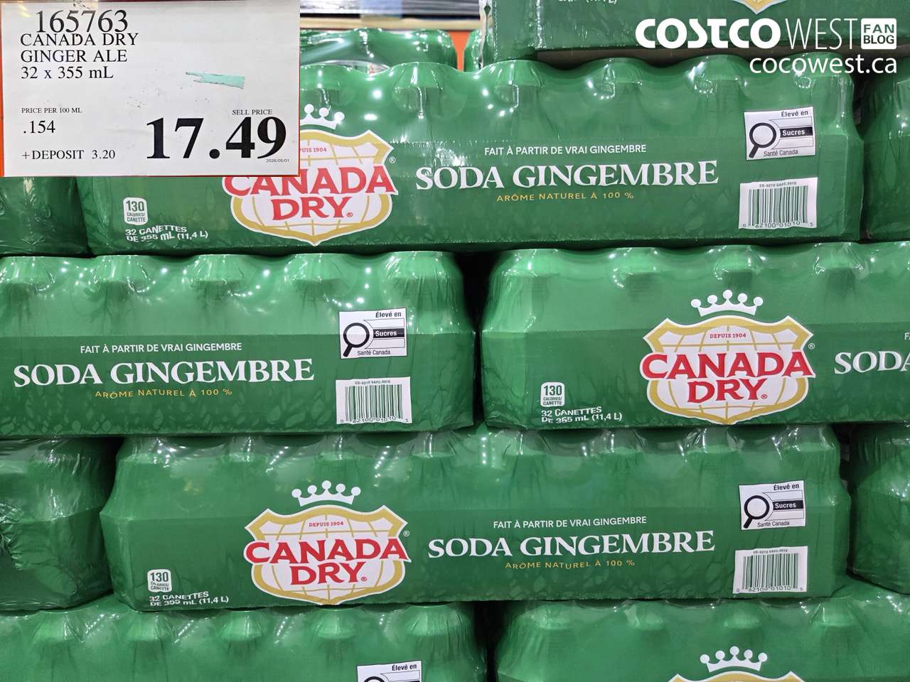 CANADA DRY GINGER ALE 32 X 355 ML
