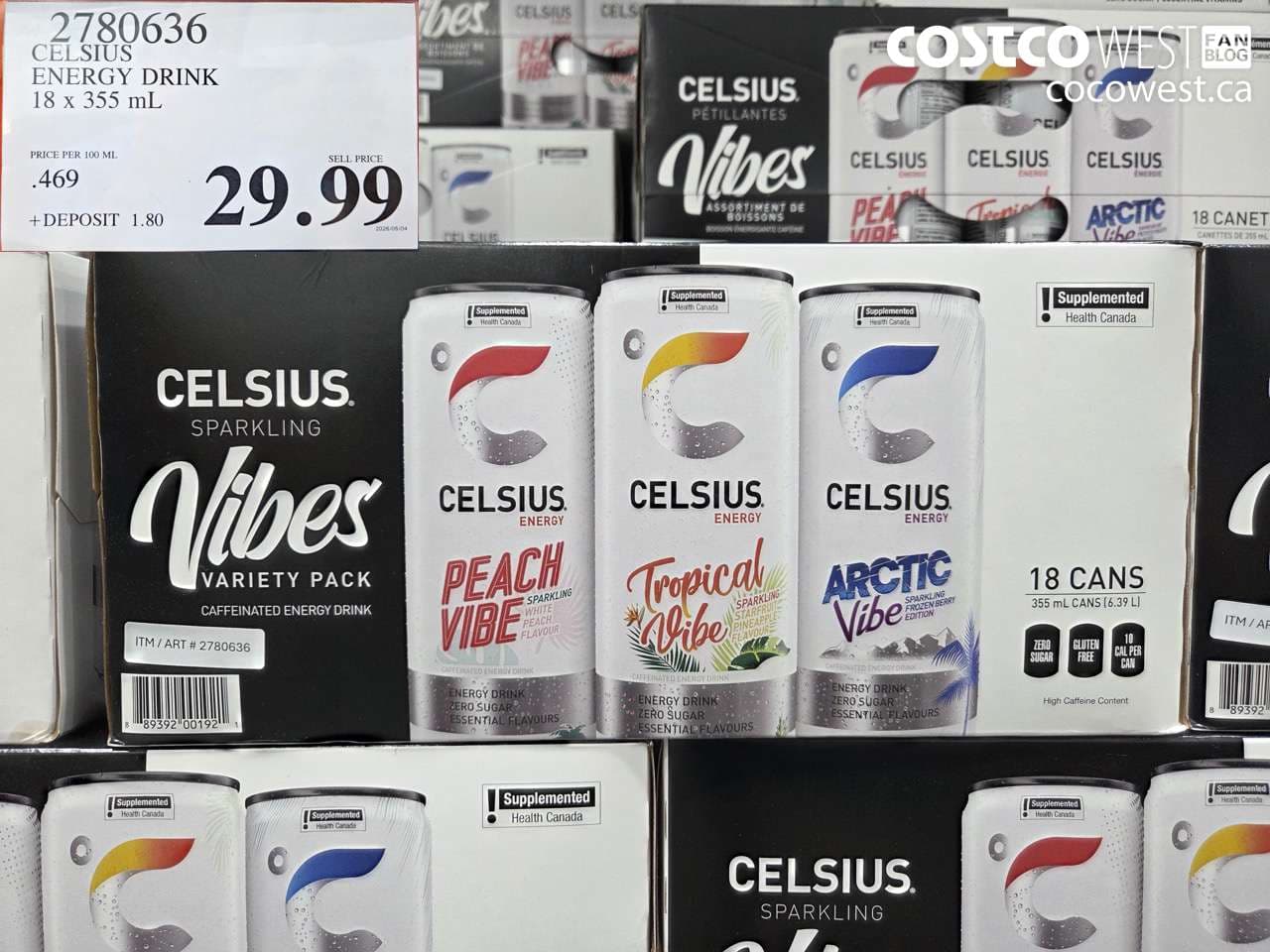 CELSIUS ENERGY DRINK 18 X 355 ML