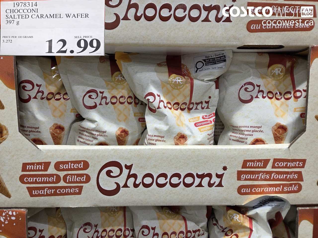 CHOCCONI SALTED CARAMEL WAFER 397 G