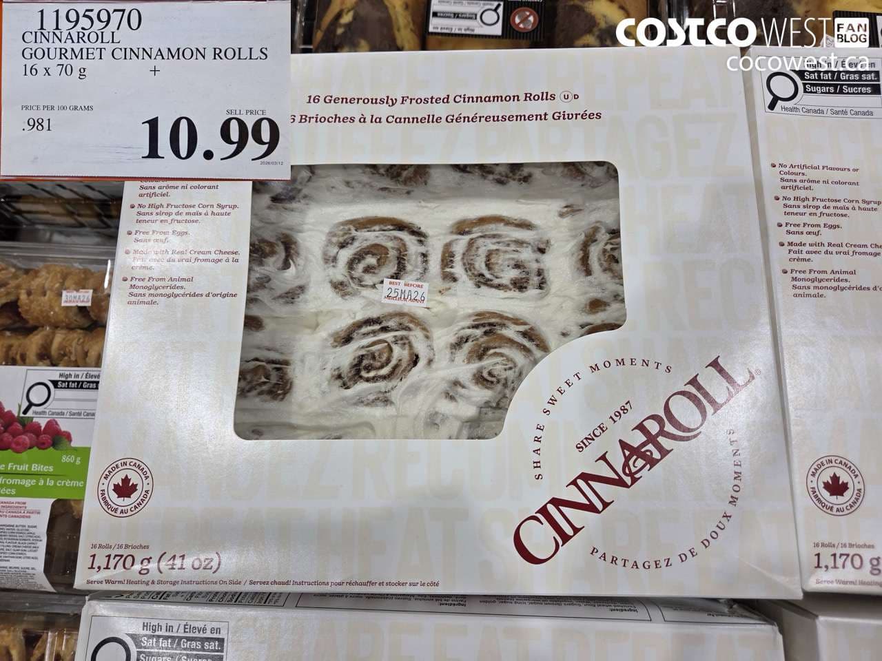CINNAROLL GOURMET CINNAMON ROLLS 16 X 70 G