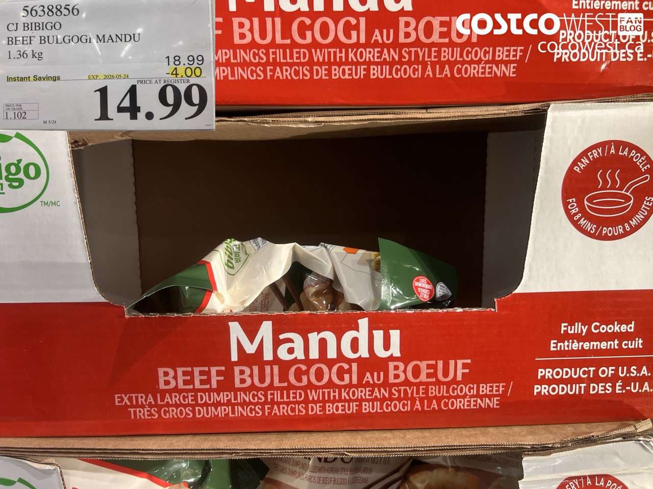 cj bibigo beef bulgogi mandu 136 kg