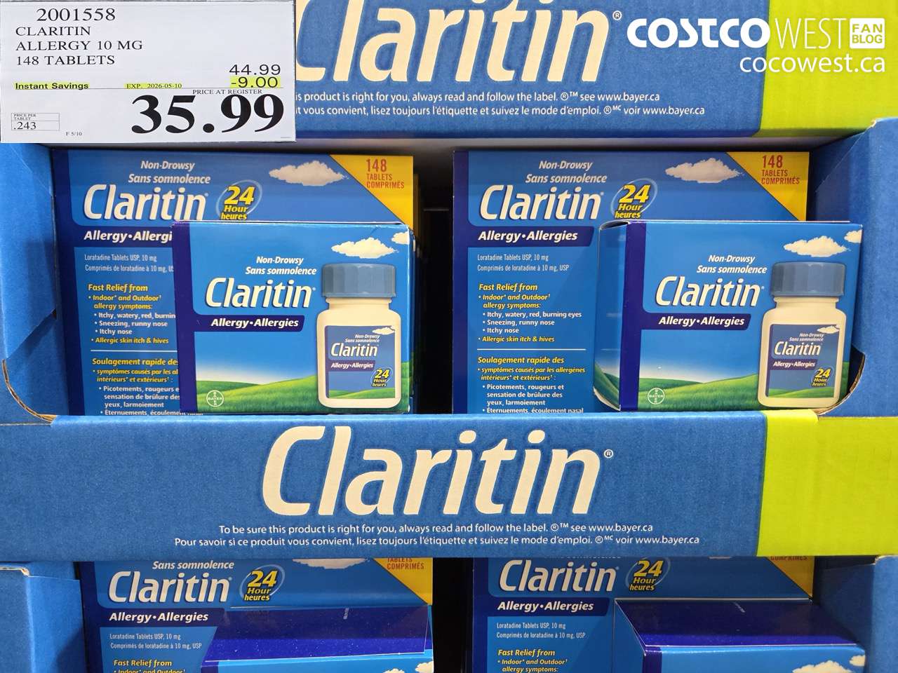 CLARITIN ALLERGY 10 MG 148 TABLETS