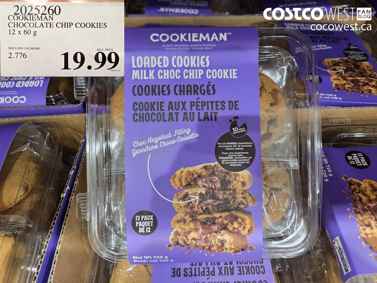 COOKIEMAN CHOCOLATE CHIP COOKIES 12 X 60 G