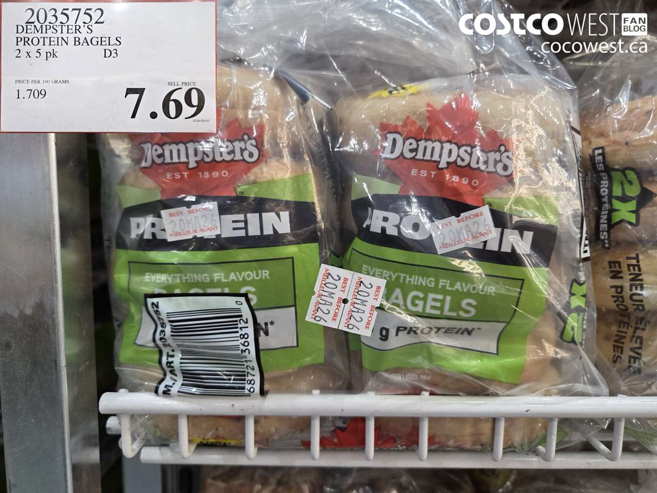 DEMPSTER’S PROTEIN BAGELS 2 X 5 PK